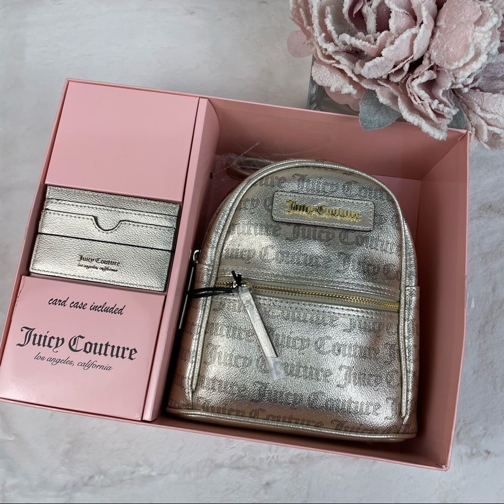NWT Juicy Couture Mini Backpack & Card Case  Gift Set